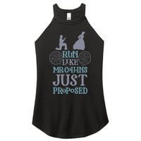 Run Like Mr. Collins Just Proposed Funny Books and Running Women's Perfect Tri Rocker Tank