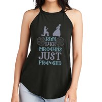 Run Like Mr. Collins Just Proposed Funny Books and Running Women's Perfect Tri Rocker Tank