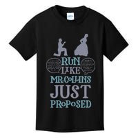 Run Like Mr. Collins Just Proposed Funny Books and Running Kids T-Shirt