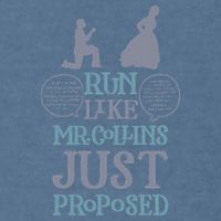 Run Like Mr. Collins Just Proposed Funny Books and Running Garment-Dyed Sweatshirt