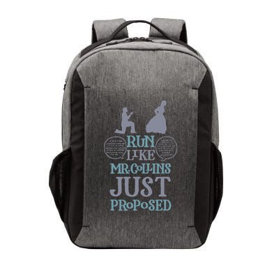 Run Like Mr. Collins Just Proposed Funny Books and Running Vector Backpack