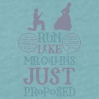 Run Like Mr. Collins Just Proposed Funny Books and Running Sueded Cloud Jersey T-Shirt