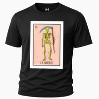 Retro La Muerte Lottery Card The Death Card Mexican Lottery Cooling Performance Crew T-Shirt