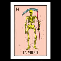 Retro La Muerte Lottery Card The Death Card Mexican Lottery Cooling Performance Crew T-Shirt