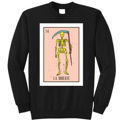 Retro La Muerte Lottery Card The Death Card Mexican Lottery Sweatshirt