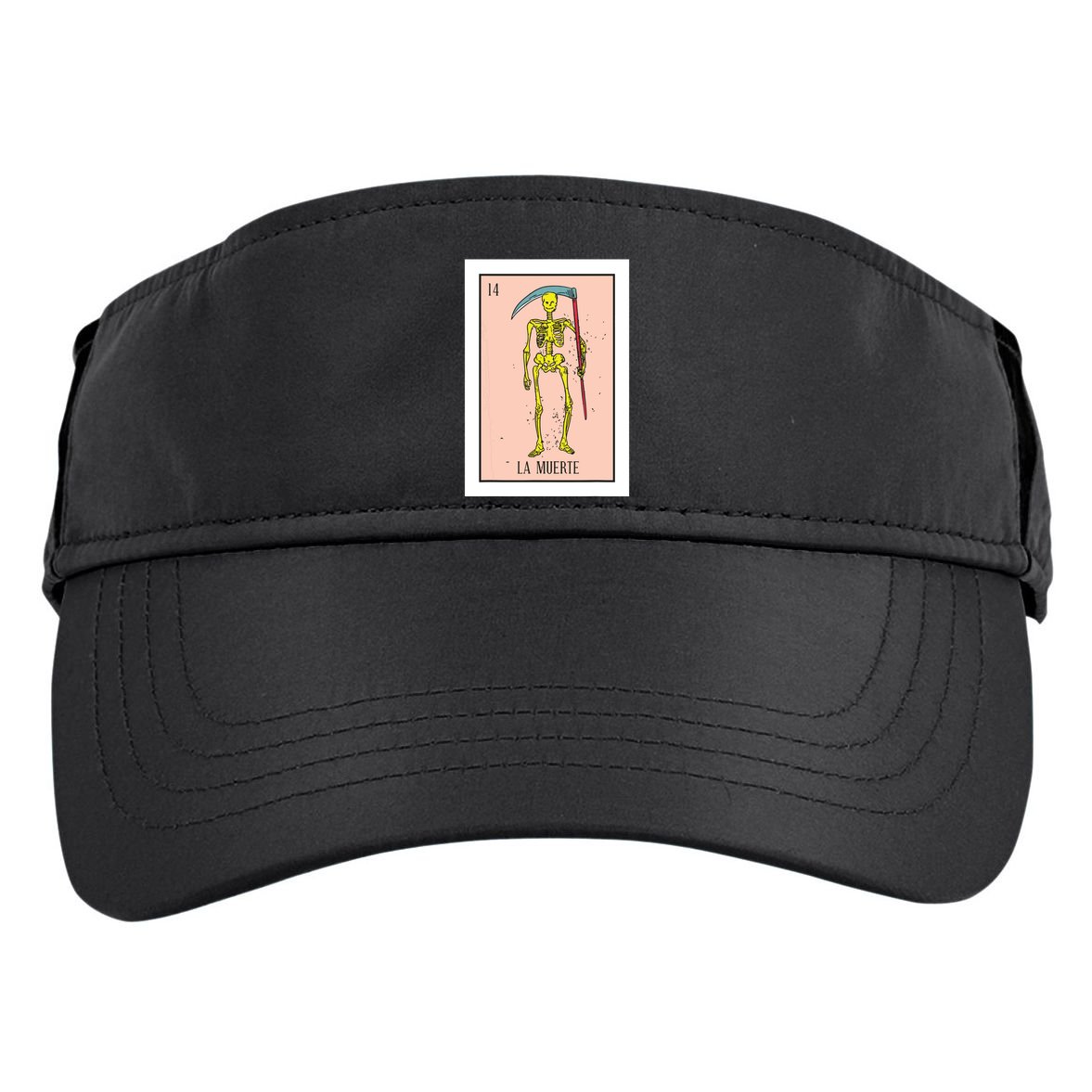 Retro La Muerte Lottery Card The Death Card Mexican Lottery Adult Drive Performance Visor