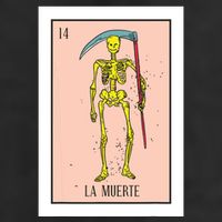 Retro La Muerte Lottery Card The Death Card Mexican Lottery Adult Drive Performance Visor