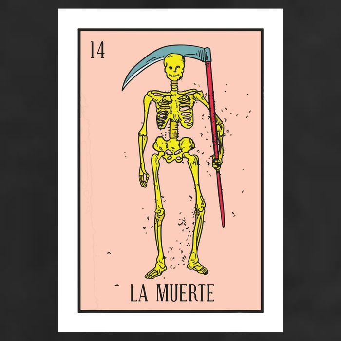 Retro La Muerte Lottery Card The Death Card Mexican Lottery Adult Drive Performance Visor