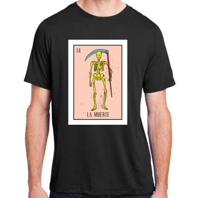 Retro La Muerte Lottery Card The Death Card Mexican Lottery Adult ChromaSoft Performance T-Shirt