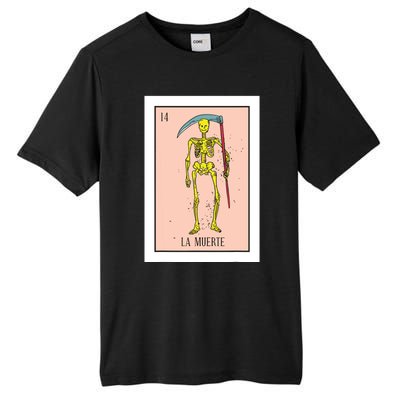 Retro La Muerte Lottery Card The Death Card Mexican Lottery Tall Fusion ChromaSoft Performance T-Shirt