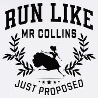 Run Like Mr Collins Just Proposed Funny Books And Running T-Shirt