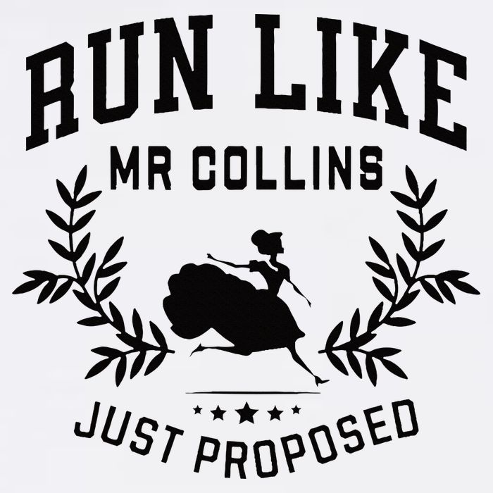 Run Like Mr Collins Just Proposed Funny Books And Running T-Shirt