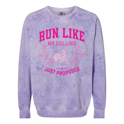 Run Like Mr Collins Proposed Vintage Design Colorblast Crewneck Sweatshirt