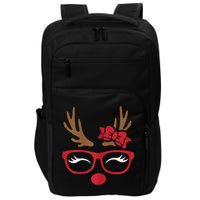 Reindeer Lady Messy Bun Impact Tech Backpack