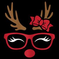 Reindeer Lady Messy Bun 16 in Basic Backpack