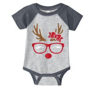 Reindeer Lady Messy Bun Infant Baby Jersey Bodysuit