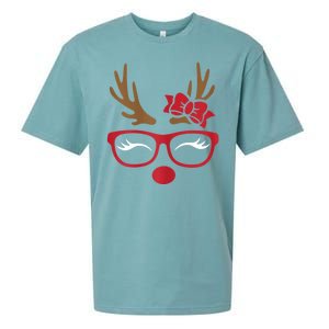 Reindeer Lady Messy Bun Sueded Cloud Jersey T-Shirt