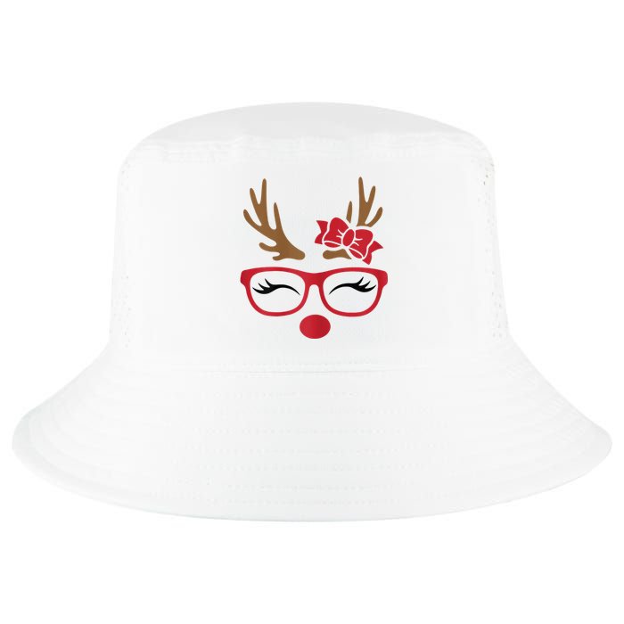 Reindeer Lady Messy Bun Cool Comfort Performance Bucket Hat