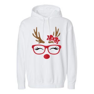 Reindeer Lady Messy Bun Garment-Dyed Fleece Hoodie