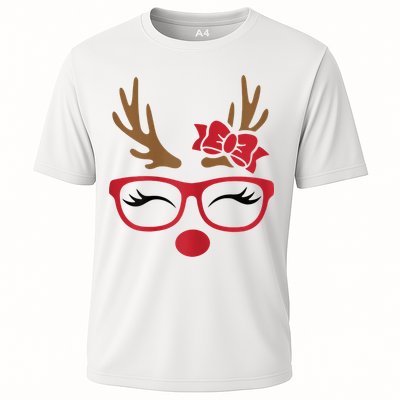 Reindeer Lady Messy Bun Performance Shirt