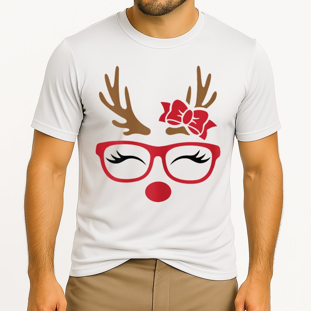 Reindeer Lady Messy Bun Performance Shirt