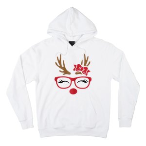 Reindeer Lady Messy Bun Hoodie