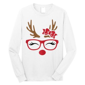 Reindeer Lady Messy Bun Long Sleeve Shirt