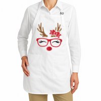 Reindeer Lady Messy Bun Apron