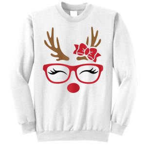 Reindeer Lady Messy Bun Sweatshirt