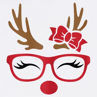 Reindeer Lady Messy Bun T-Shirt