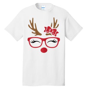 Reindeer Lady Messy Bun Tall T-Shirt