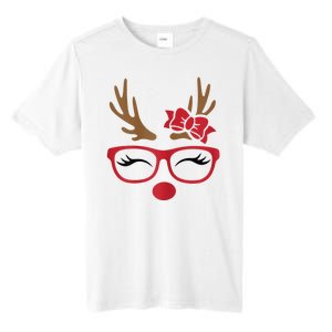 Reindeer Lady Messy Bun Tall Fusion ChromaSoft Performance T-Shirt