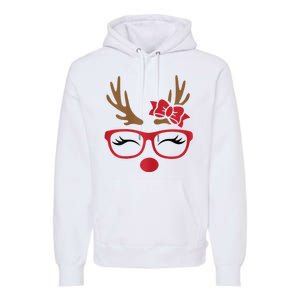 Reindeer Lady Messy Bun Premium Hoodie