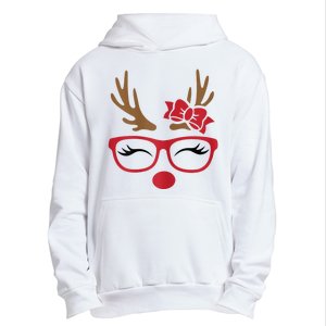 Reindeer Lady Messy Bun Urban Pullover Hoodie