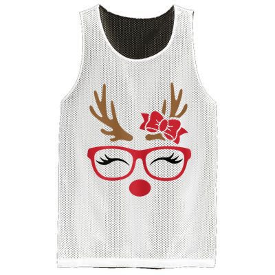 Reindeer Lady Messy Bun Mesh Reversible Basketball Jersey Tank