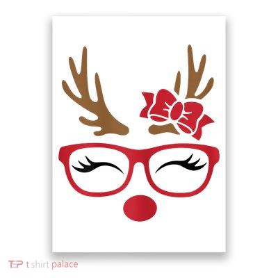 Reindeer Lady Messy Bun Poster