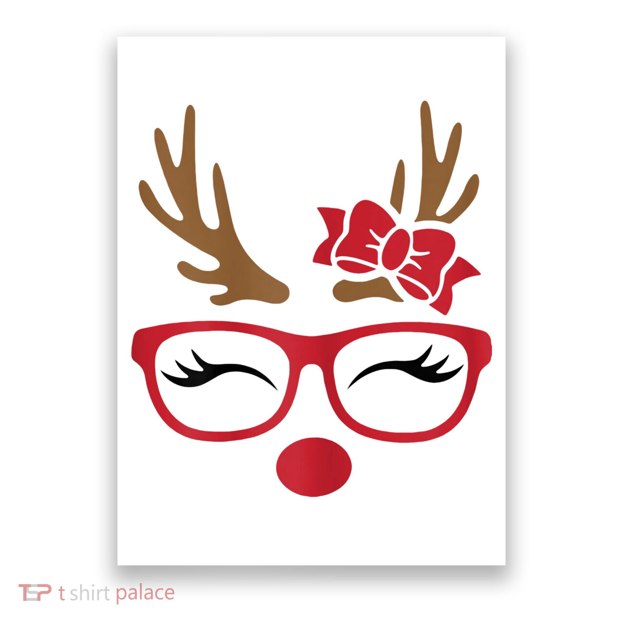 Reindeer Lady Messy Bun Poster