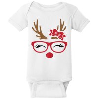 Reindeer Lady Messy Bun Baby Bodysuit