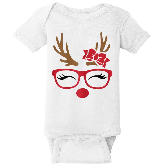 Reindeer Lady Messy Bun Baby Bodysuit