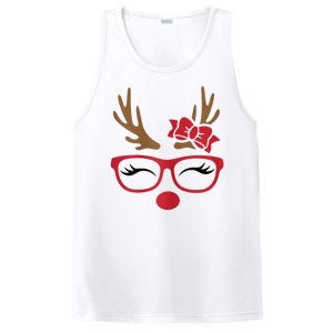 Reindeer Lady Messy Bun PosiCharge Competitor Tank