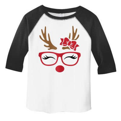 Reindeer Lady Messy Bun Toddler Fine Jersey T-Shirt