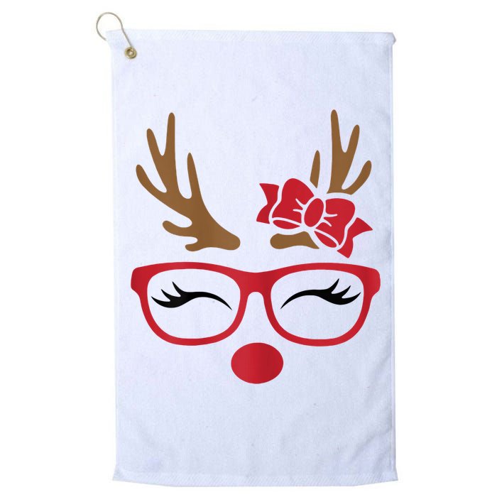 Reindeer Lady Messy Bun Golf Towel