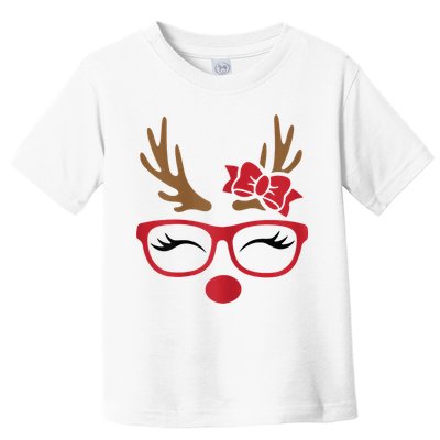 Reindeer Lady Messy Bun Toddler T-Shirt