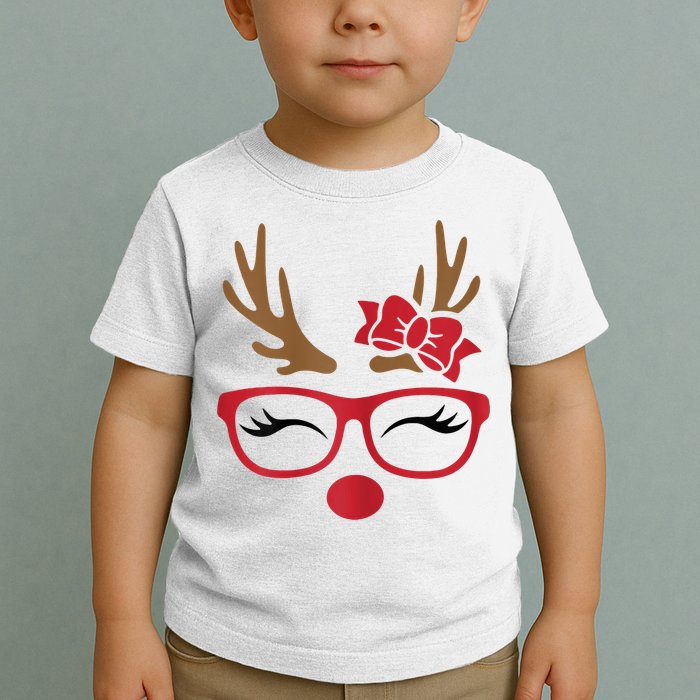 Reindeer Lady Messy Bun Toddler T-Shirt