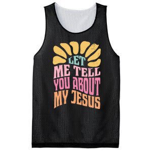 Retro Let Me Tell You About My Jesus Mesh Reversible Basketball Jersey Tank