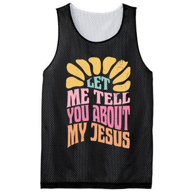 Retro Let Me Tell You About My Jesus Mesh Reversible Basketball Jersey Tank