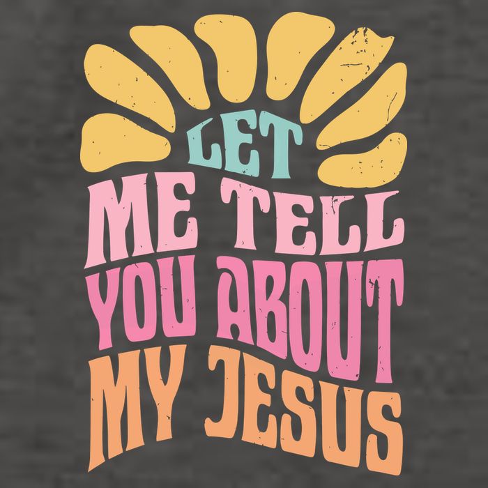 Retro Let Me Tell You About My Jesus Vector Backpack