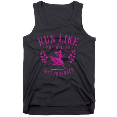 Run Like Mr Collins Just Proposed Vintage Design Tank Top