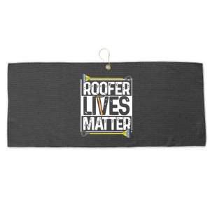 Roofer Lives Matter Funny Roofing Gift Idea MP Large Microfiber Waffle Golf Towel