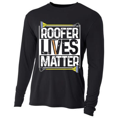 Roofer Lives Matter Funny Roofing Gift Idea MP Cooling Performance Long Sleeve Crew